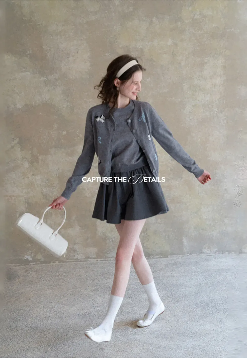 Pleated A-line Mini Skirt with Waistband