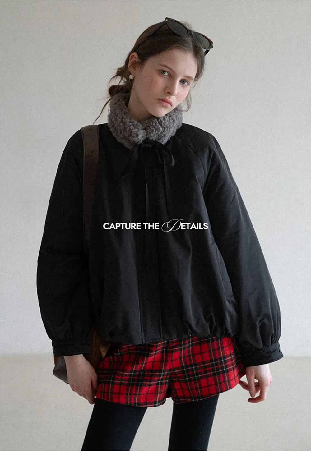 Stylish Short Jacket with Furry Collar and Zipper Design