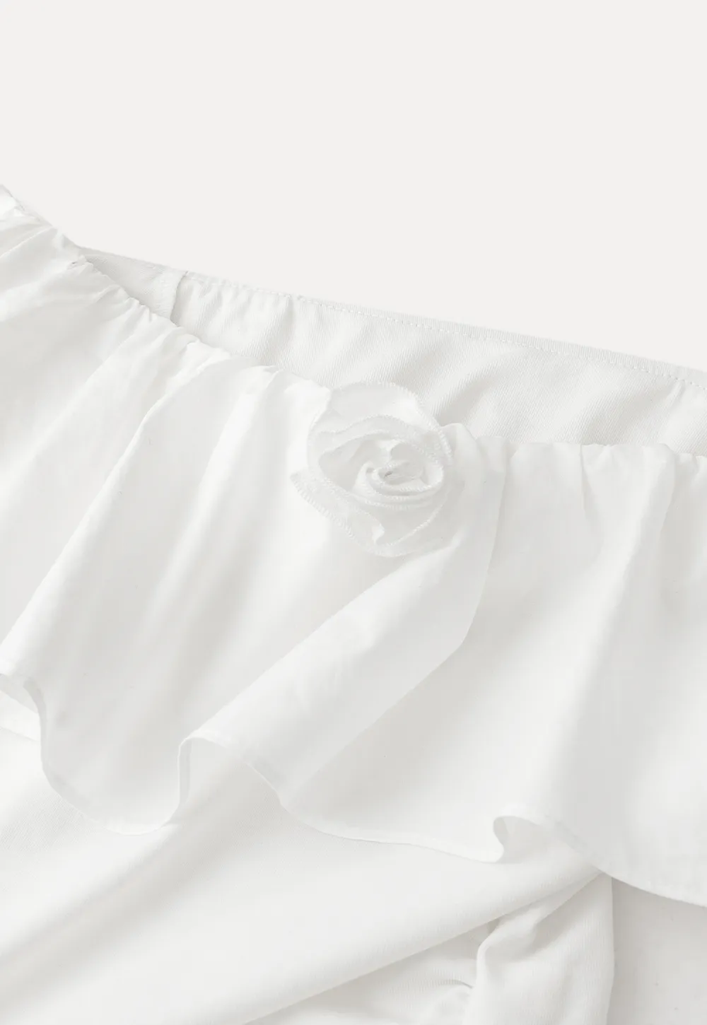 Off Shoulder Ruffled Top with Long Sleeves