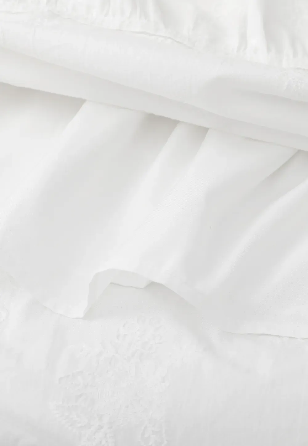 Shirt with ruffled sleeves and layered skirt