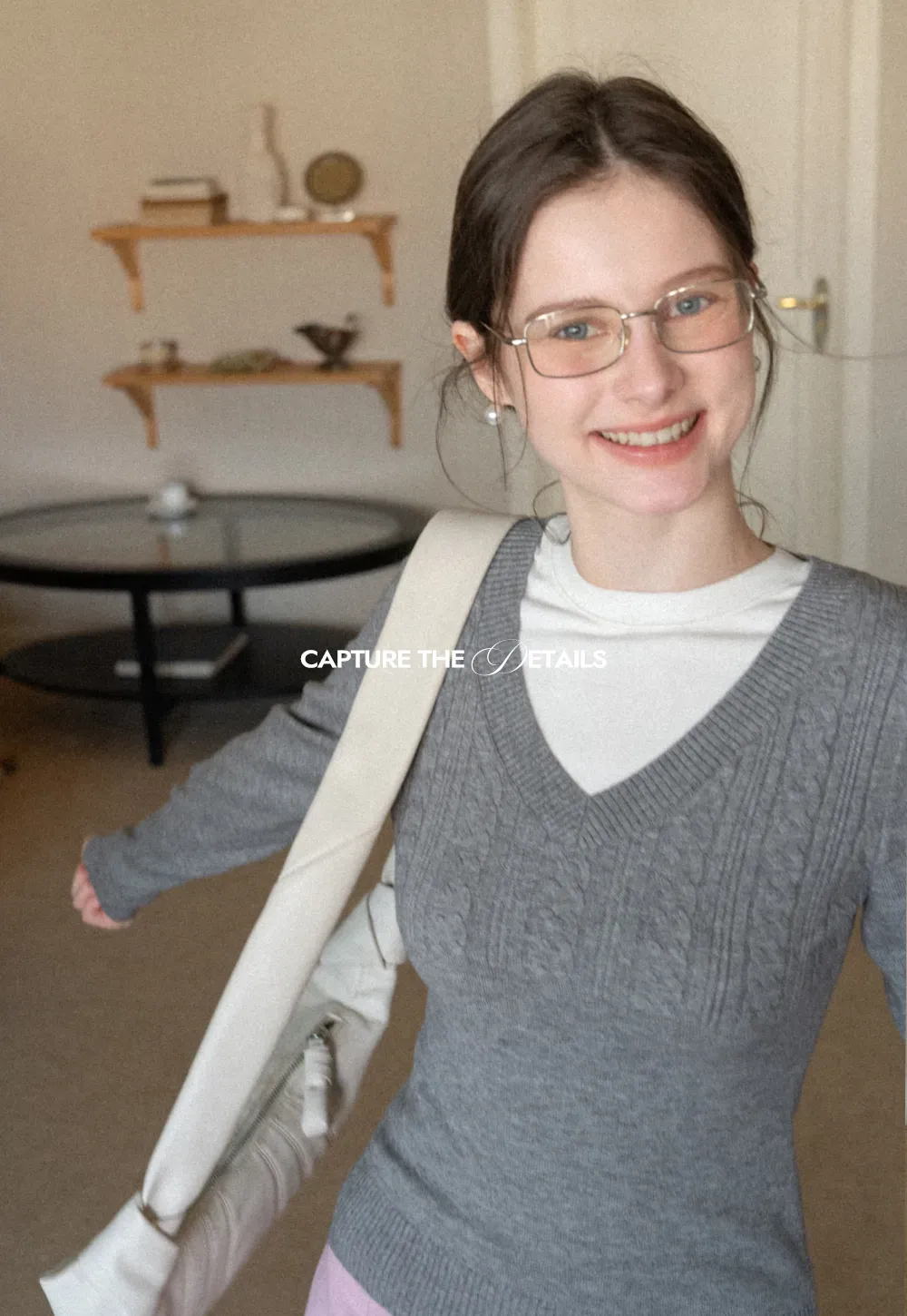 V Neck Long Sleeve Knit Sweater