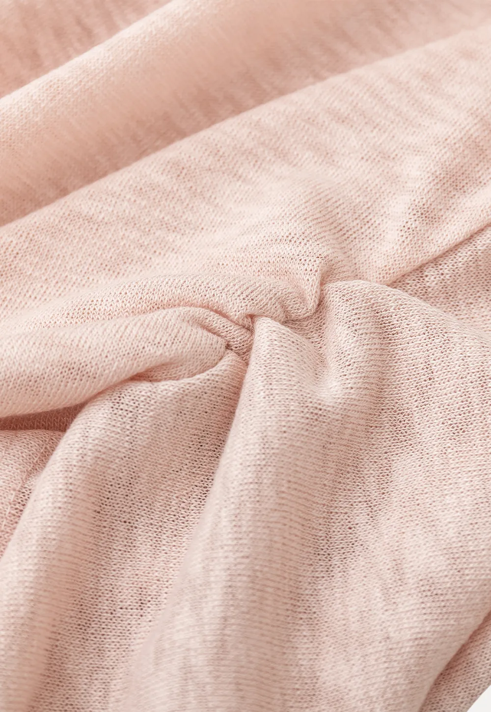 Long sleeve off shoulder draped knit top