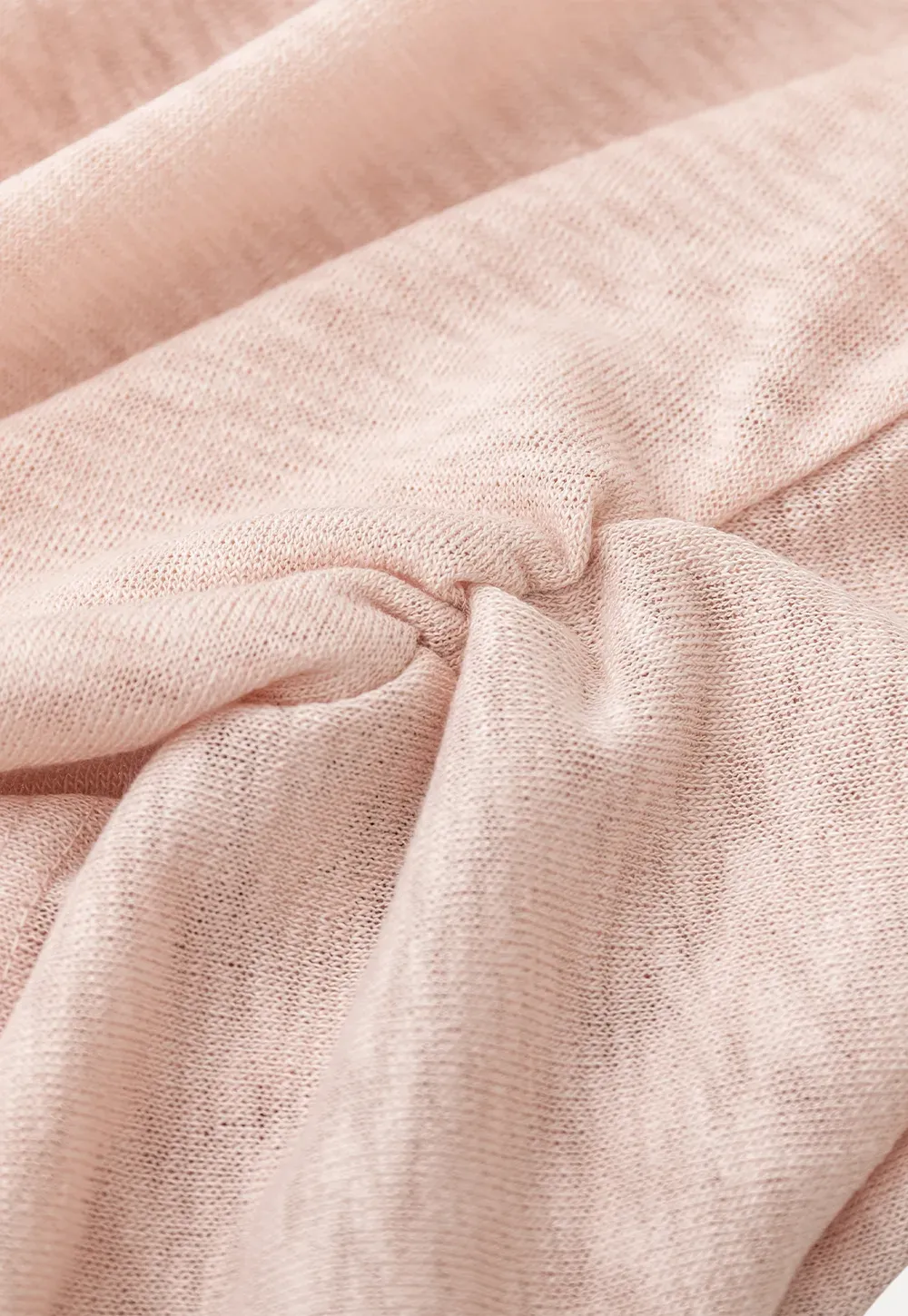 Long sleeve off shoulder draped knit top