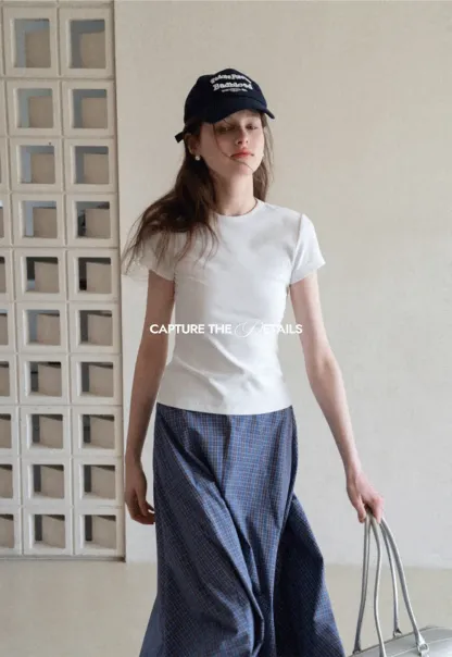 Slim Fit Short Sleeve Crew Neck T Shirt