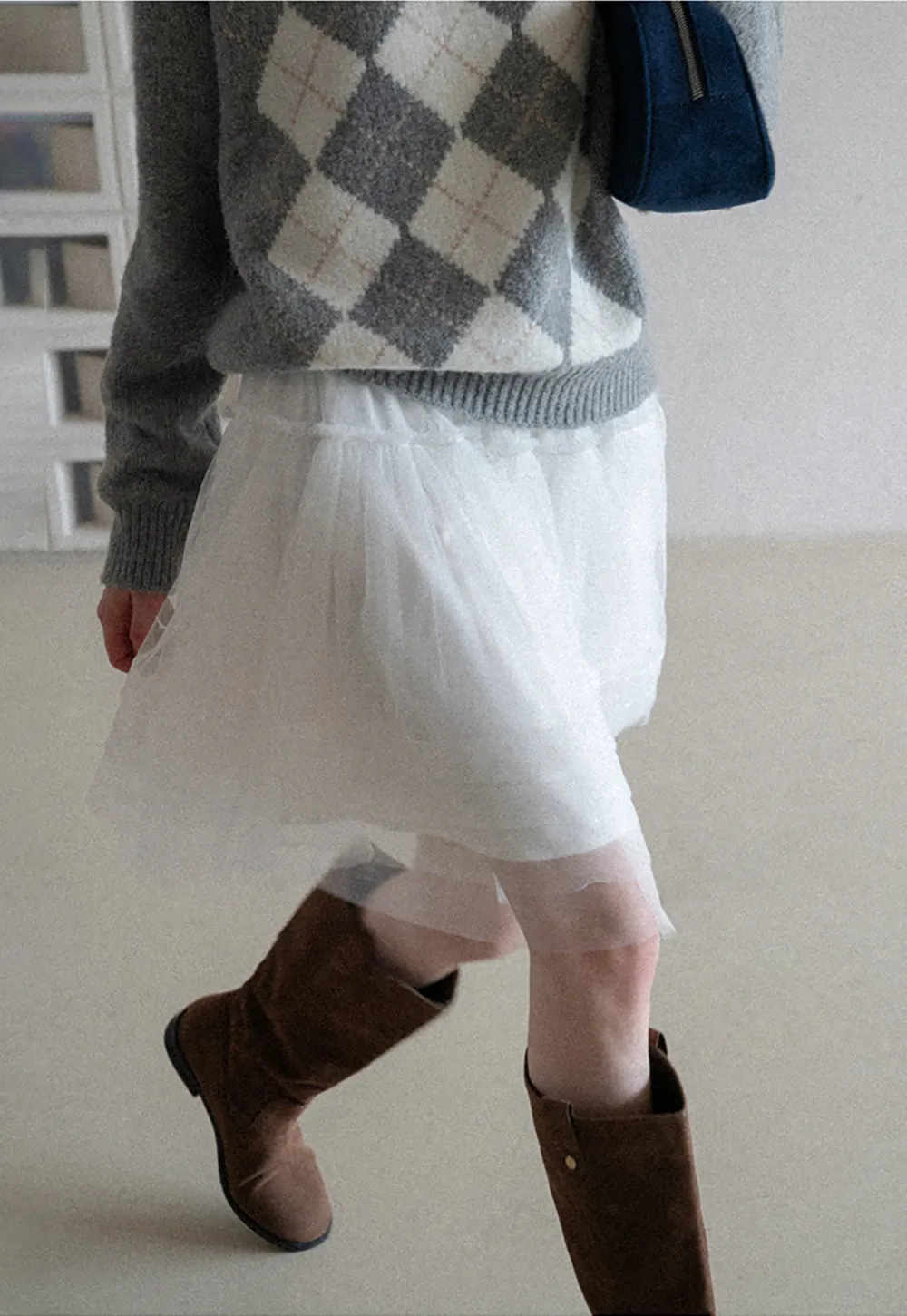 fluffy layered tulle skirt with elastic waistband