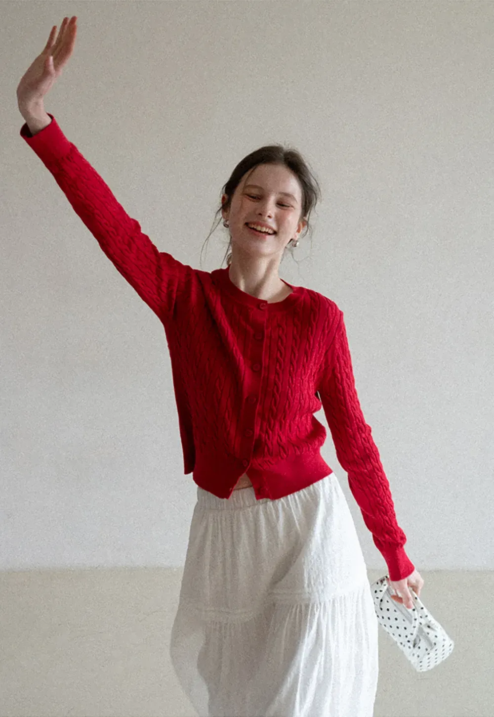 Cable Knit Long Sleeve Sweater Top