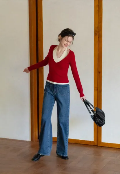 Cable Knit Sweater with Back Tie Detail