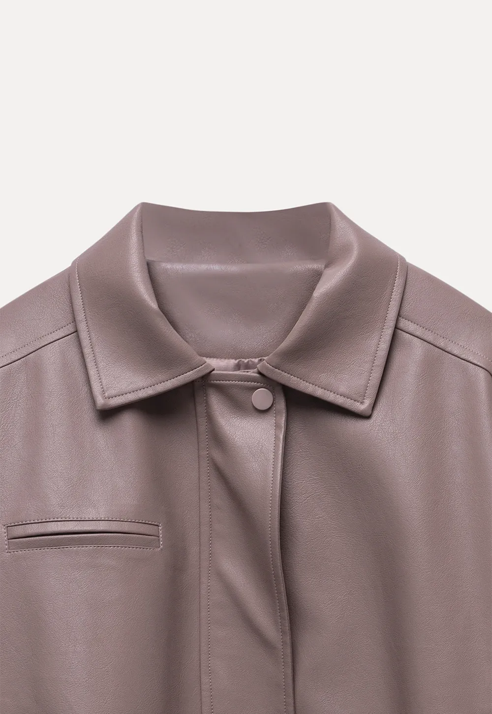 Women's Faux Leather Bomber Jacket