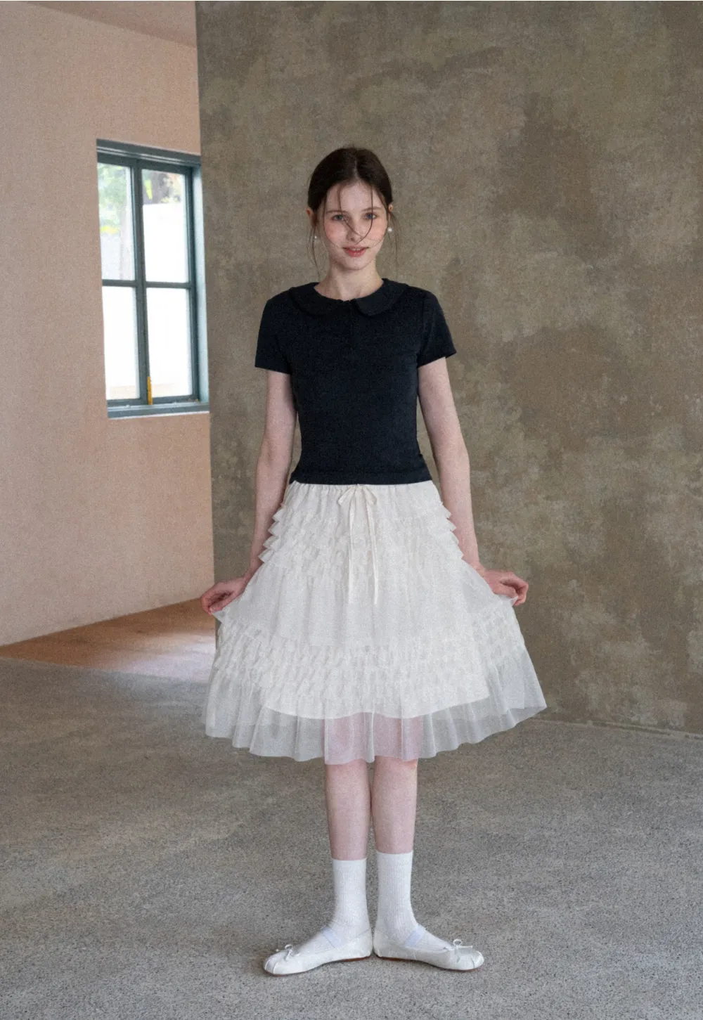 Short Sleeve Collared Button Front T Shirt