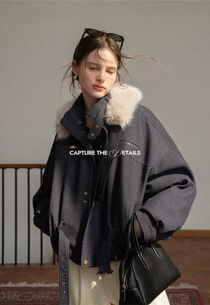 Stylish Fur-Collar Winter Jacket