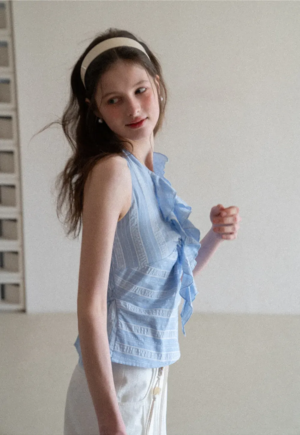 Casual Pants with Wide Legs and Pleats