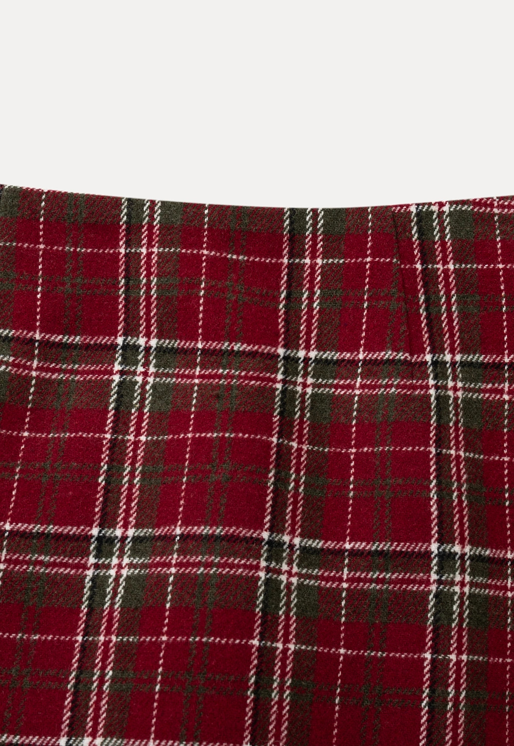 Plaid Mini Skirt and Knee-High Boots Casual Style