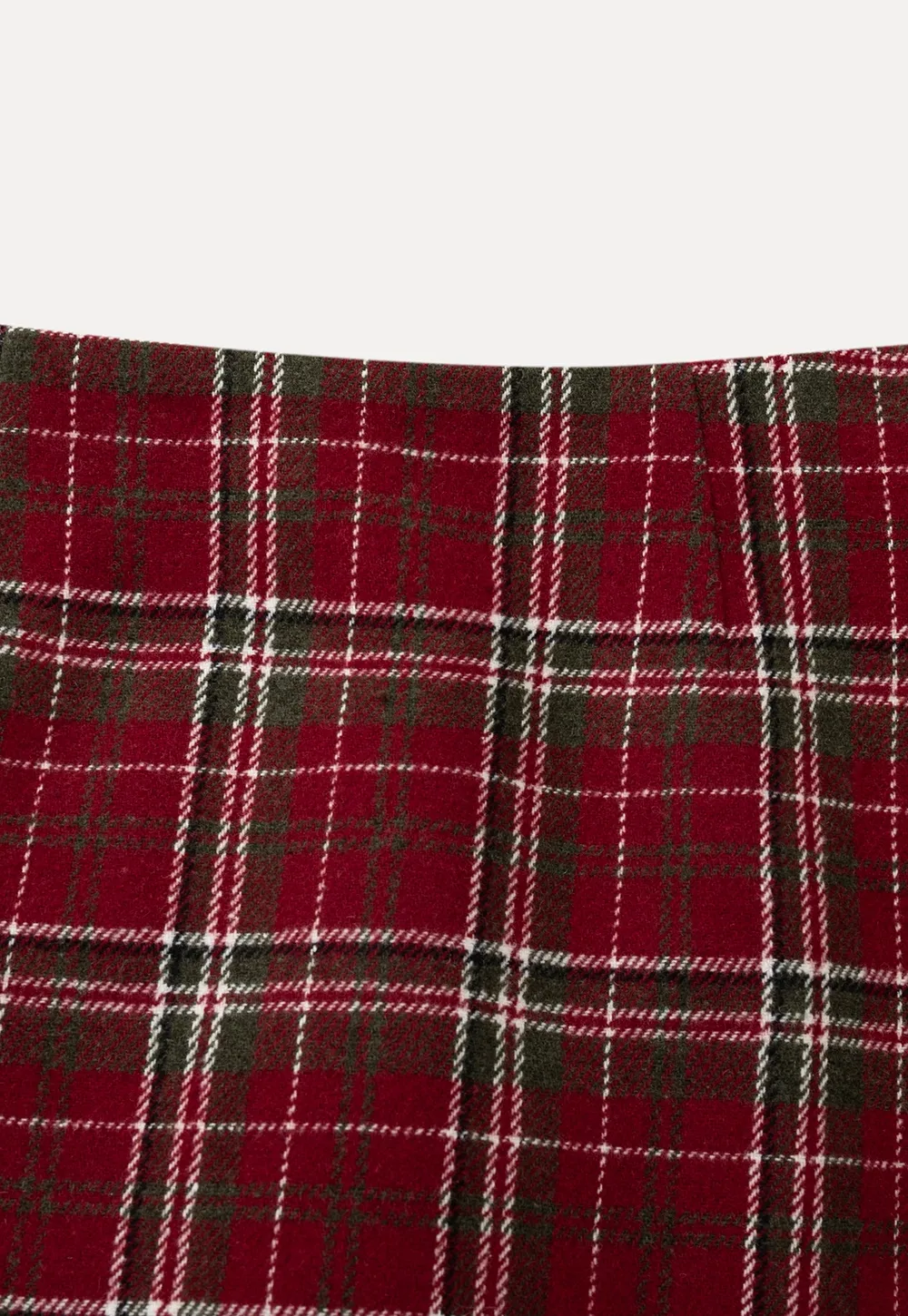 Plaid Mini Skirt and Knee-High Boots Casual Style