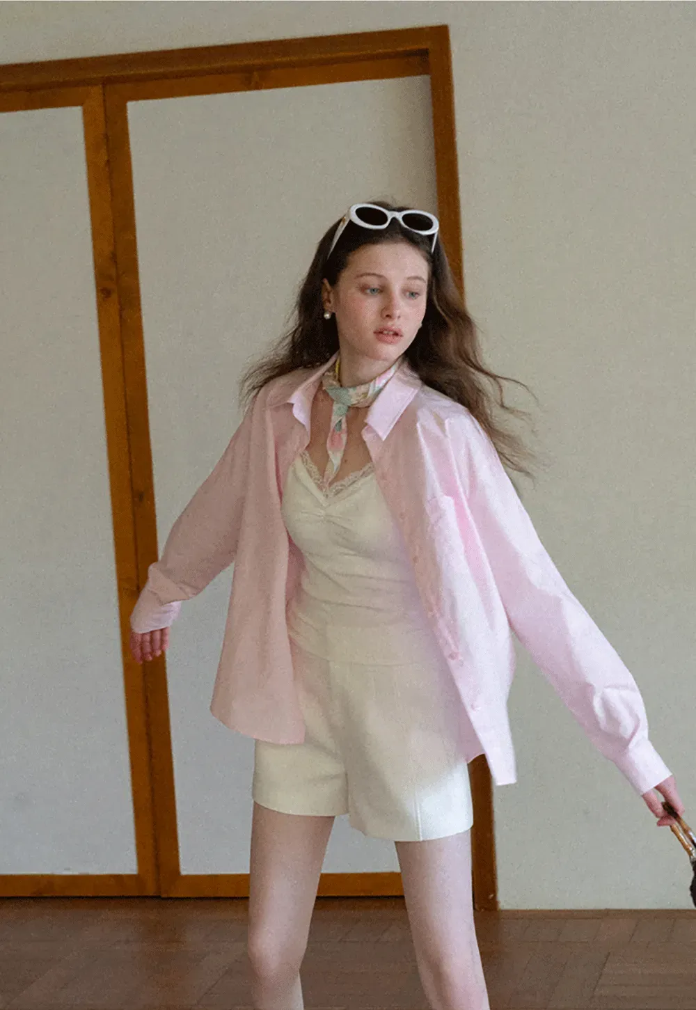 Classic button down shirt with rolled sleeves