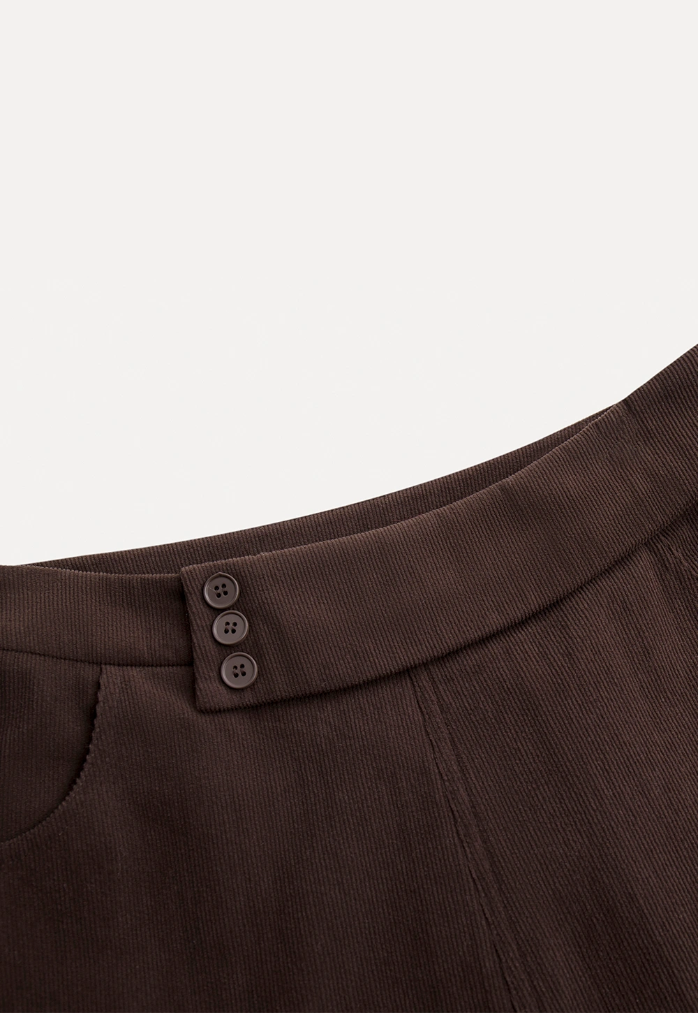 High Waist Corduroy Wide Leg Pants