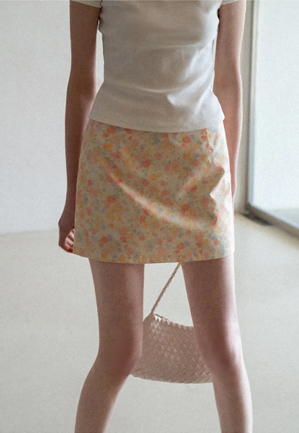 Floral Print Mini Skirt with Fitted Waist