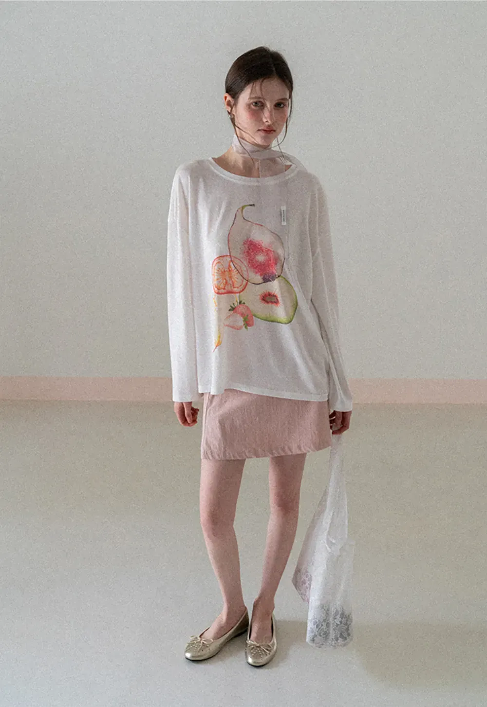 A-line mini skirt with front darts and clean hem