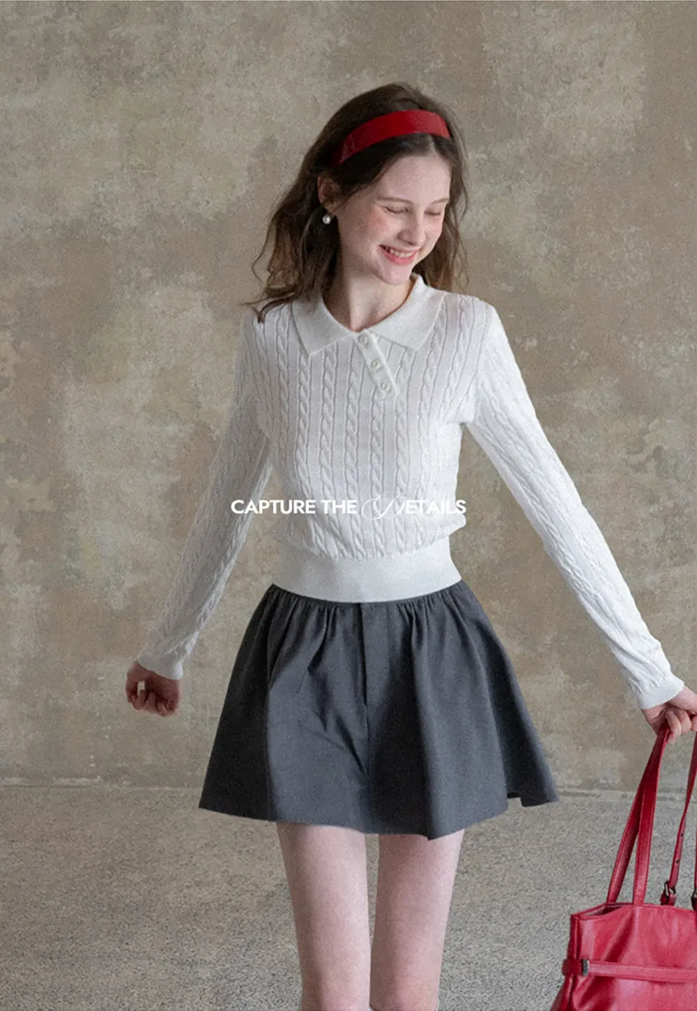 Pleated A-line Mini Skirt with Waistband