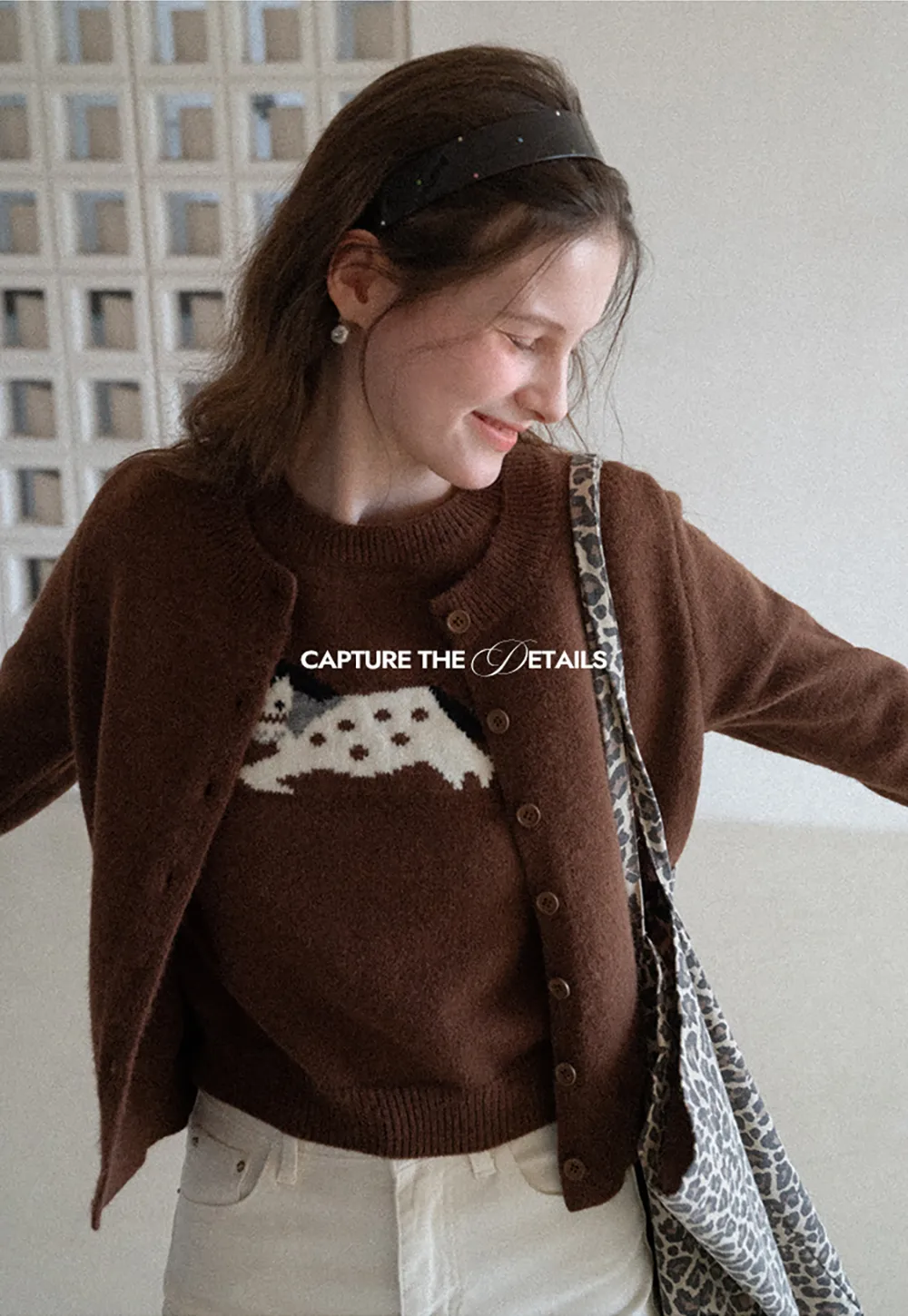 Stylish Knit Cardigan with Embroidered Design