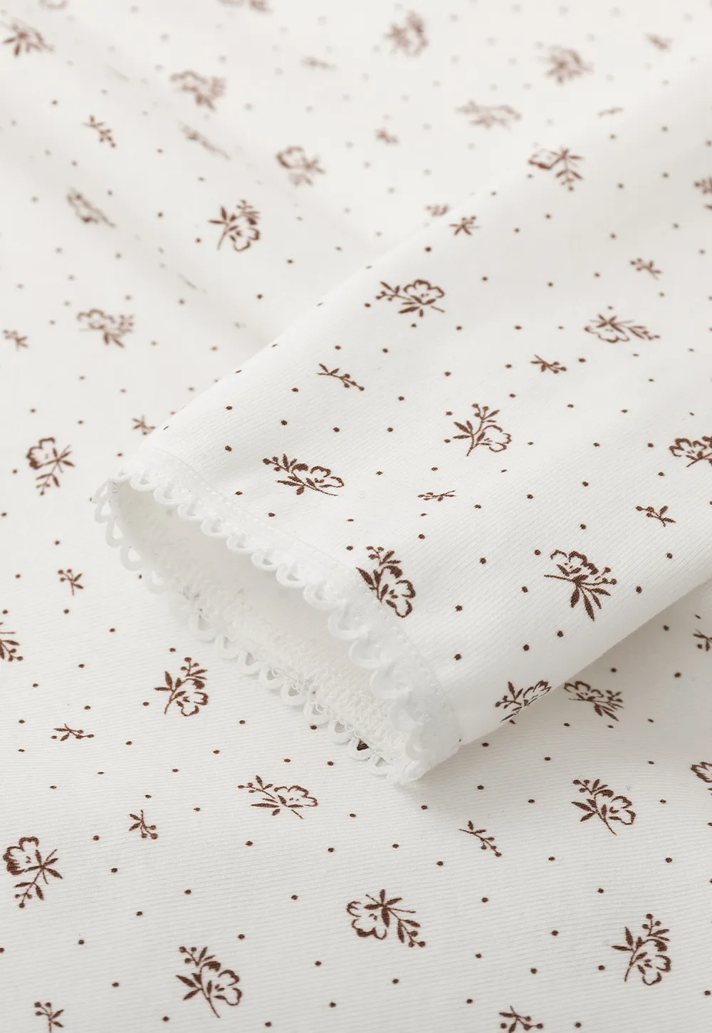 Long Sleeve Floral Print Dress with Cross Neck Detail