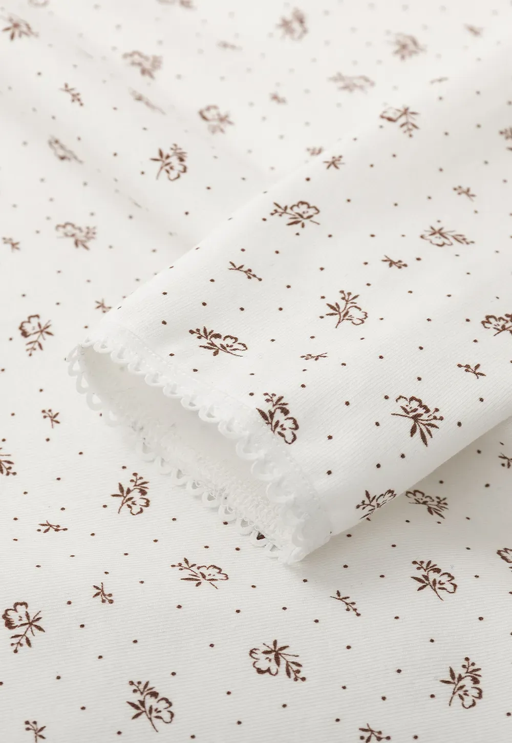 Long Sleeve Floral Print Dress with Cross Neck Detail