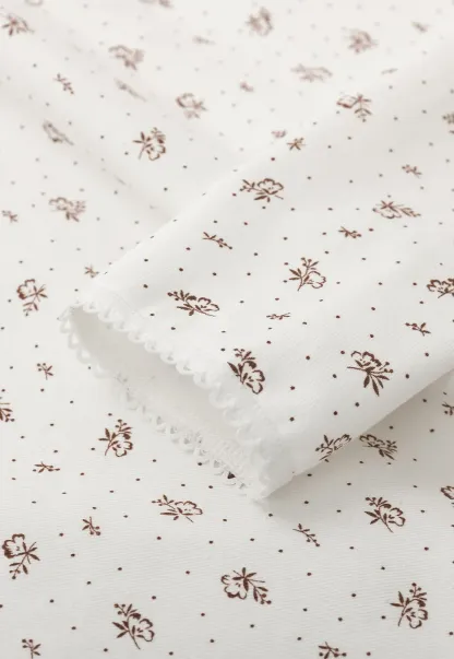 Long Sleeve Floral Print Dress with Cross Neck Detail