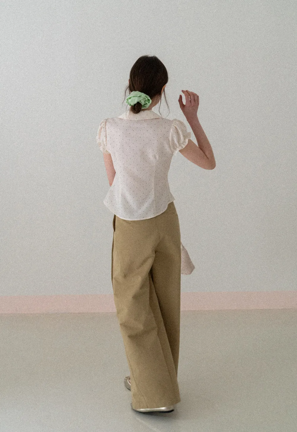 Wide Leg Pleated Casual Pants