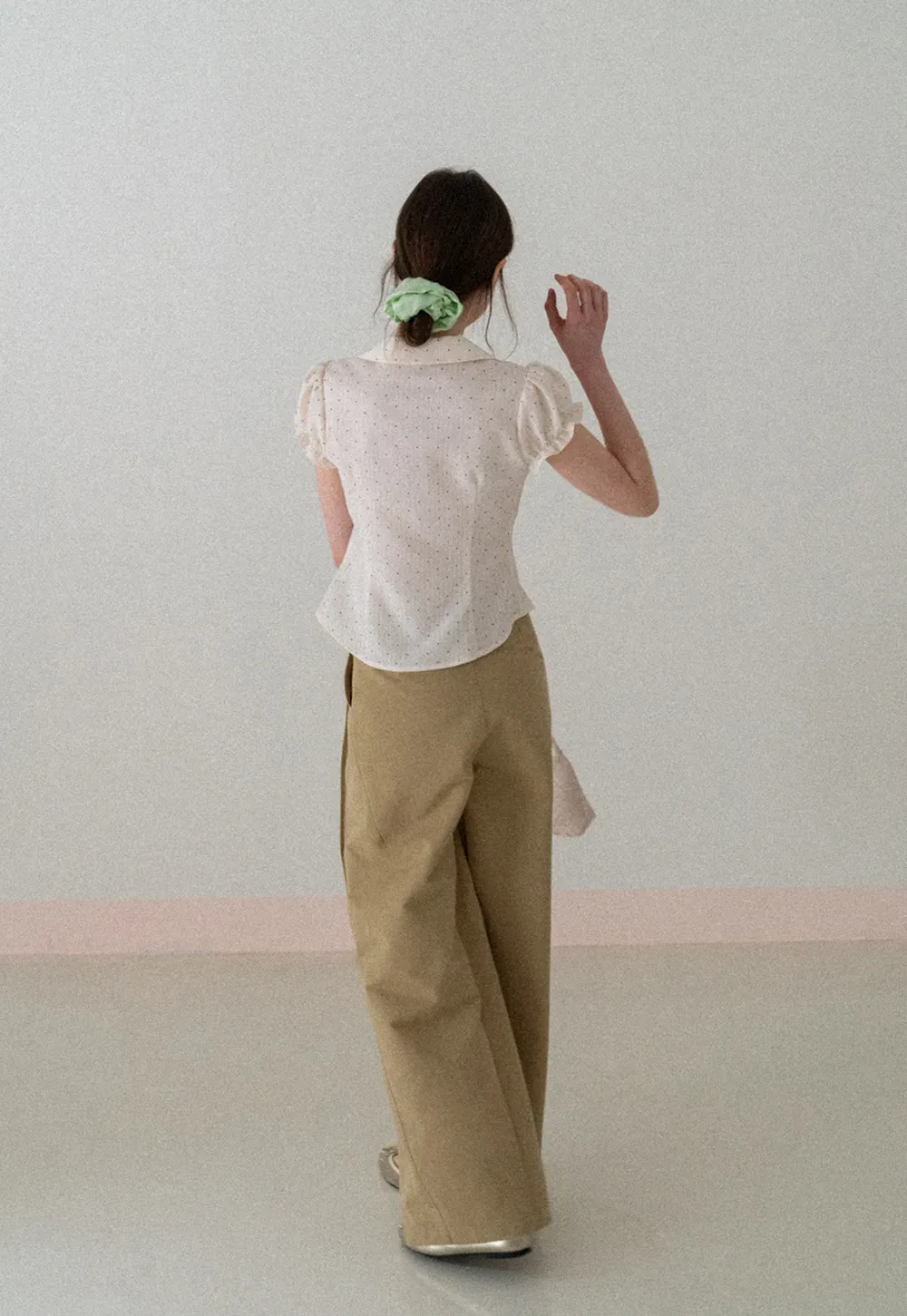 Wide Leg Pleated Casual Pants