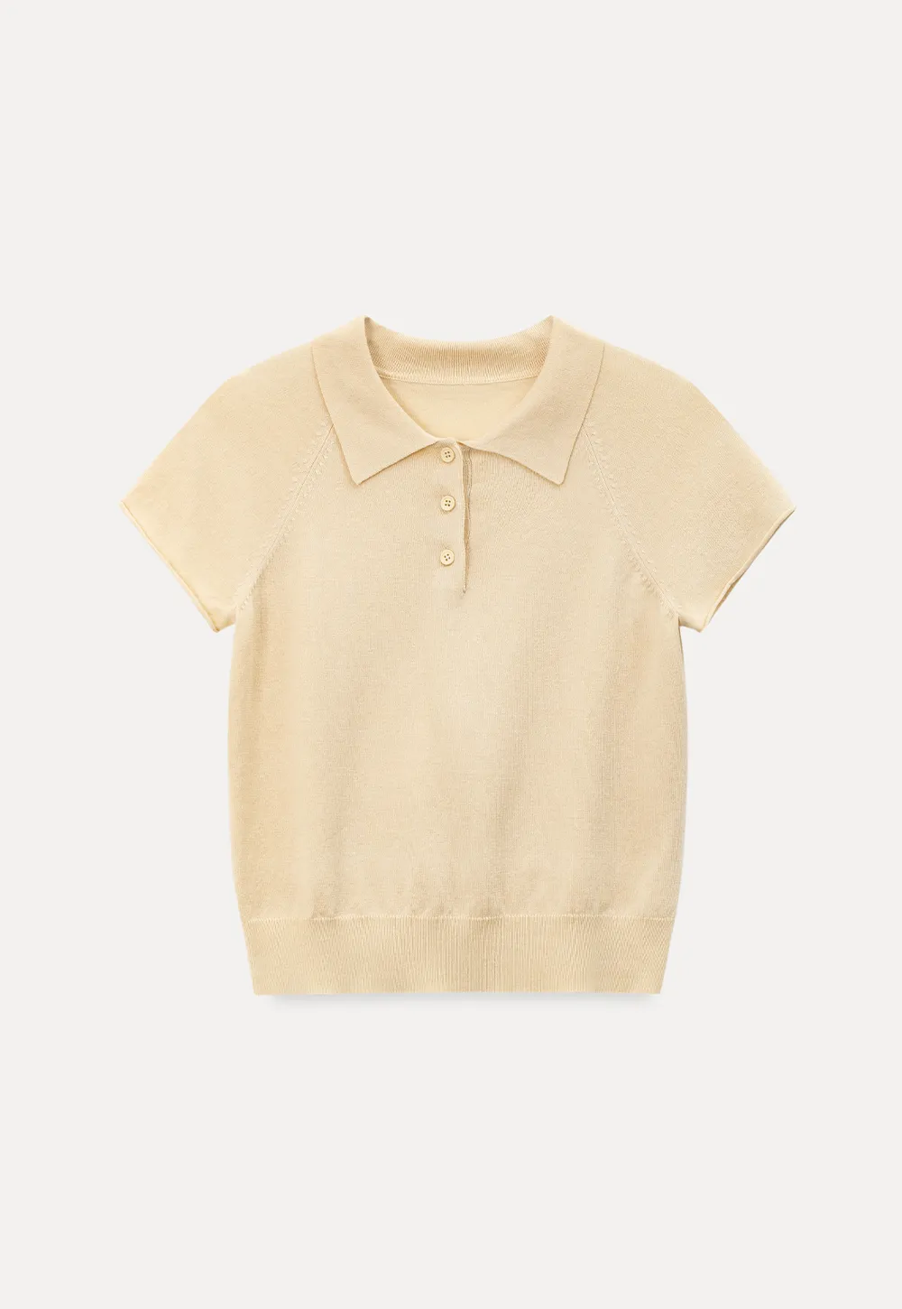 Short Sleeve Knit Polo Shirt