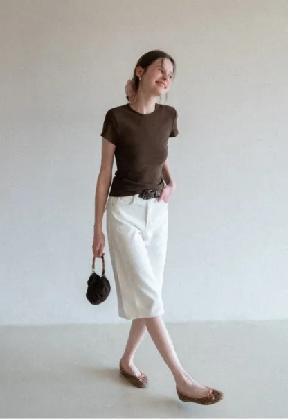 Wide Leg Denim Shorts with Belt and Back Pockets