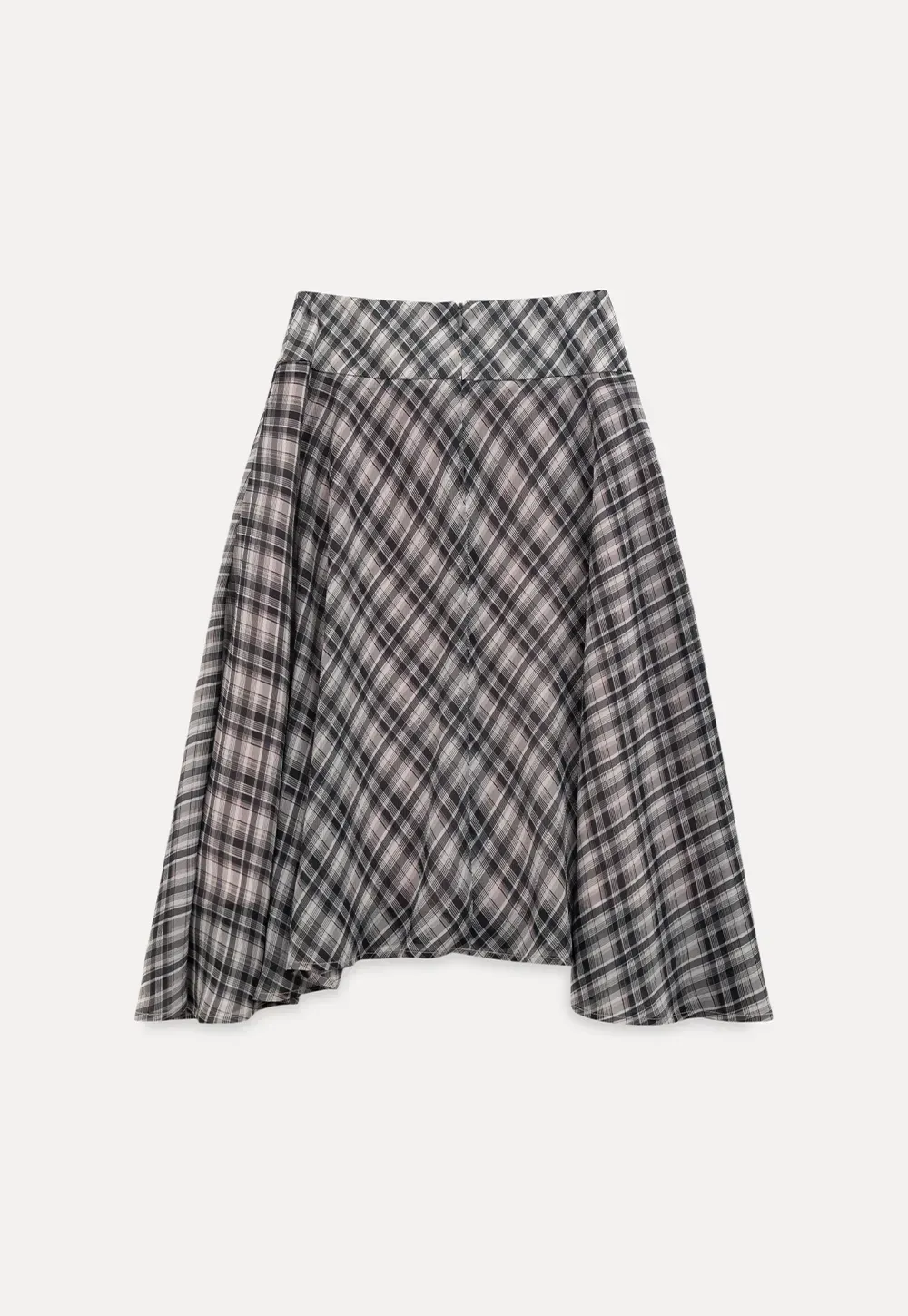Plaid Pleated Midi Skirt