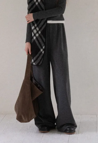 Women Knit Two Piece Set V Neck Long Sleeve Pullover and Pants