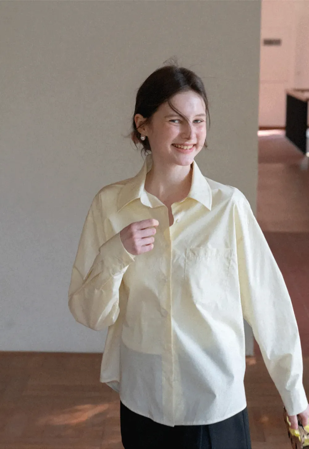 Classic button down shirt with rolled sleeves