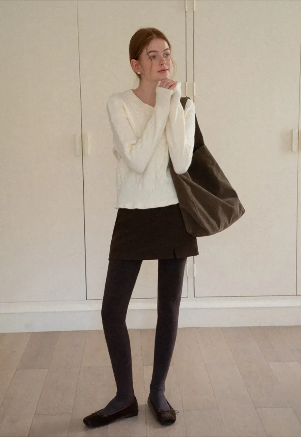 Women's Knit Sweater Round Neck Long Sleeve Casual Wear