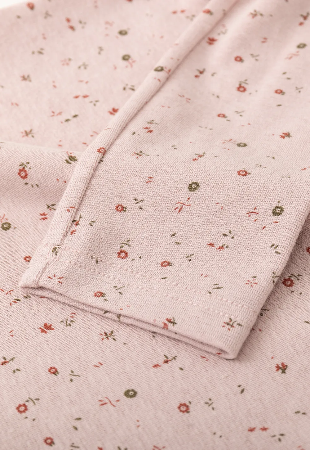 Long sleeve button front top with floral print