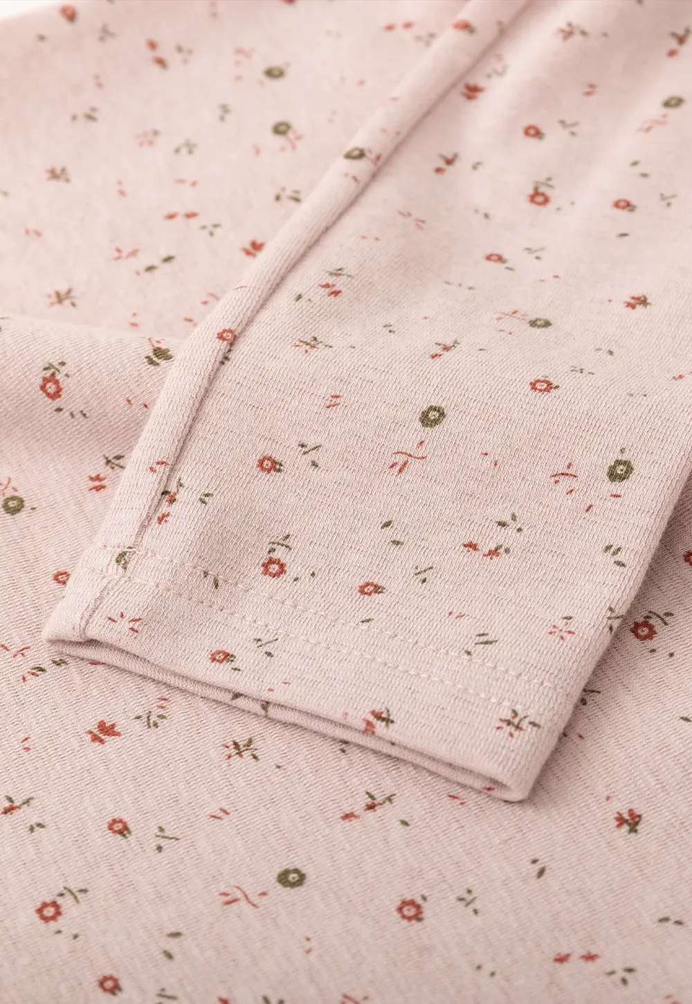 Long sleeve button front top with floral print