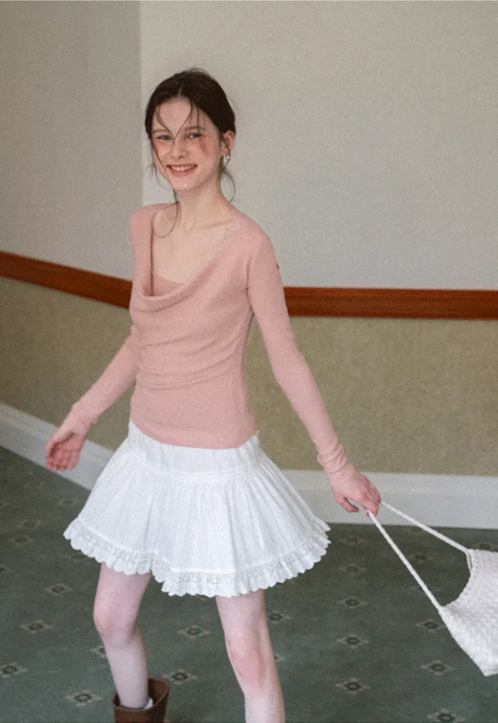 Woolen knit sweater and tank top