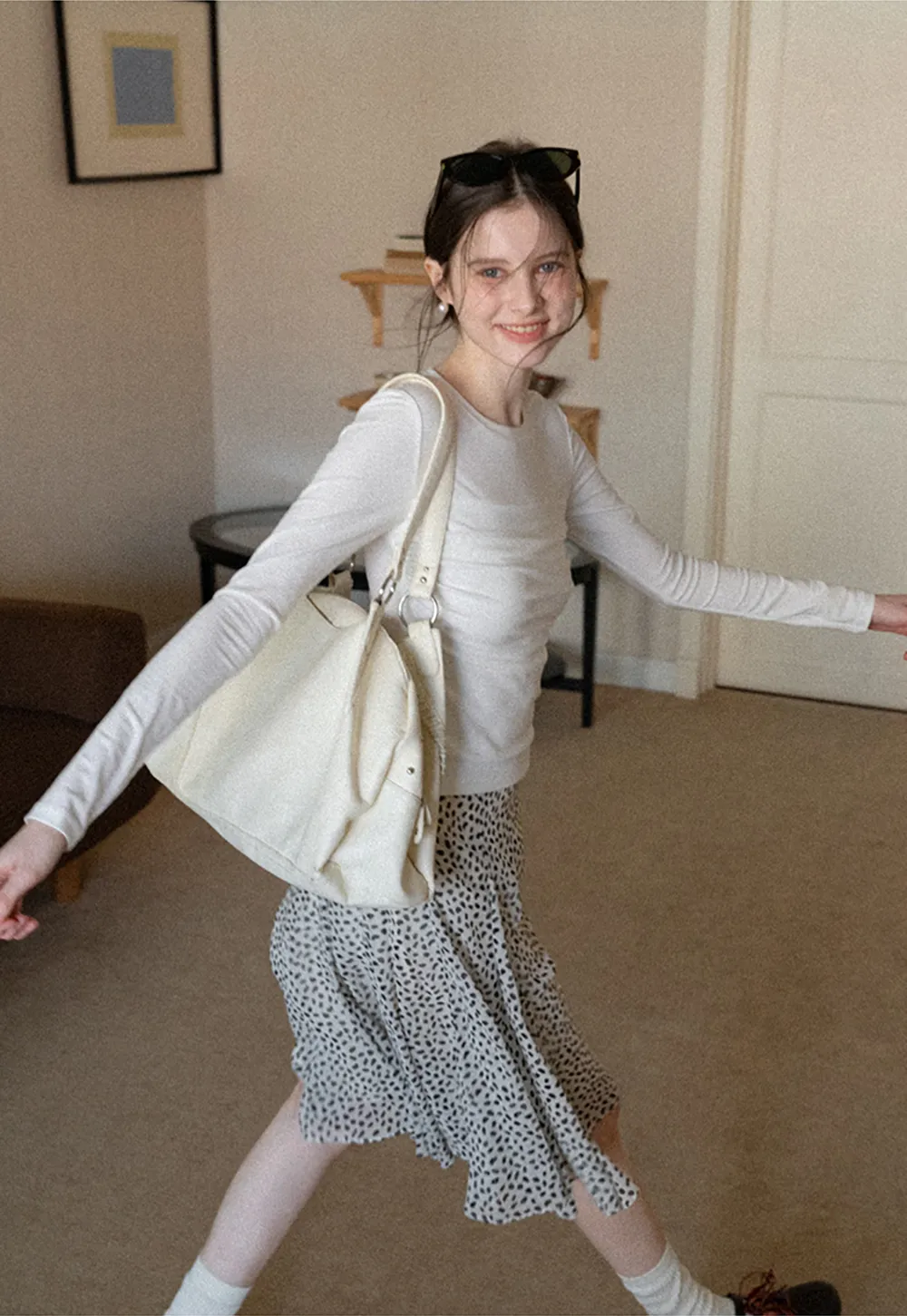 Flowing hem leopard print skirt with ruffle details