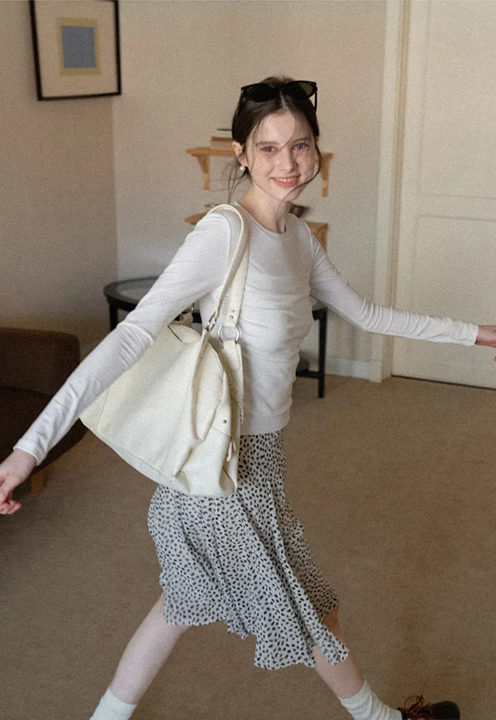 Flowing hem leopard print skirt with ruffle details