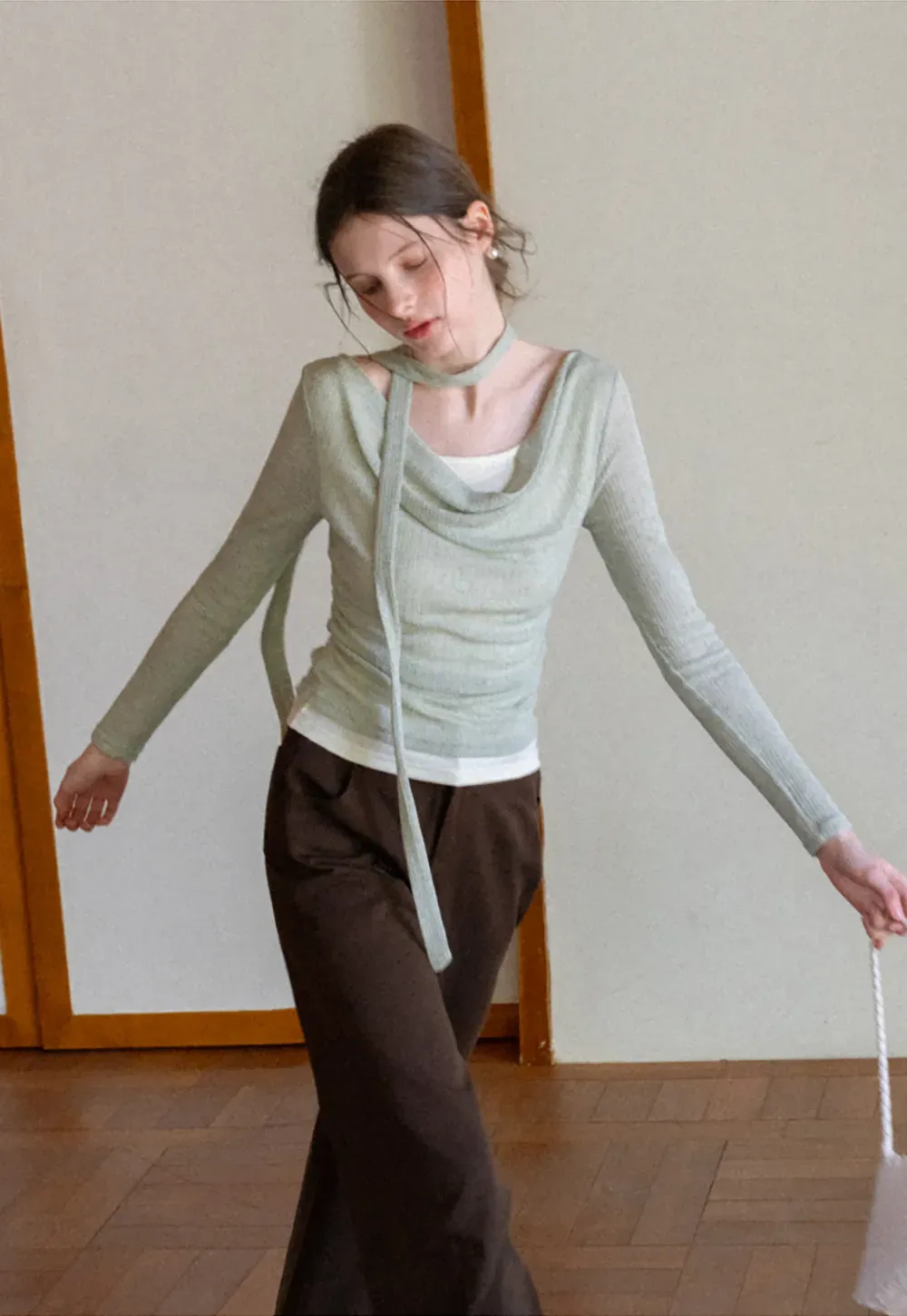 Wide Leg Casual Pants with Front Pockets