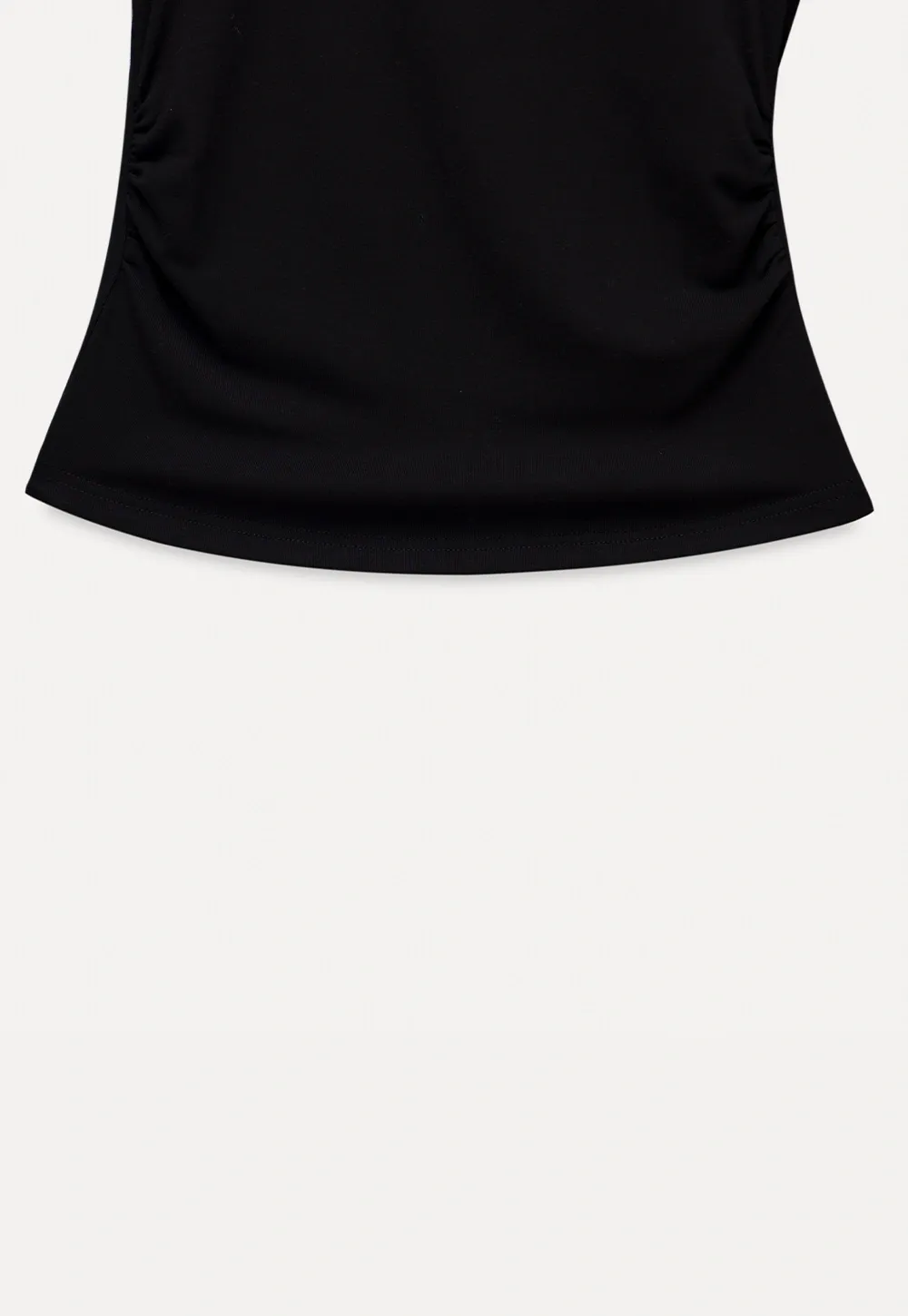 Womens Asymmetrical Neck Slim Fit Long Sleeve Top