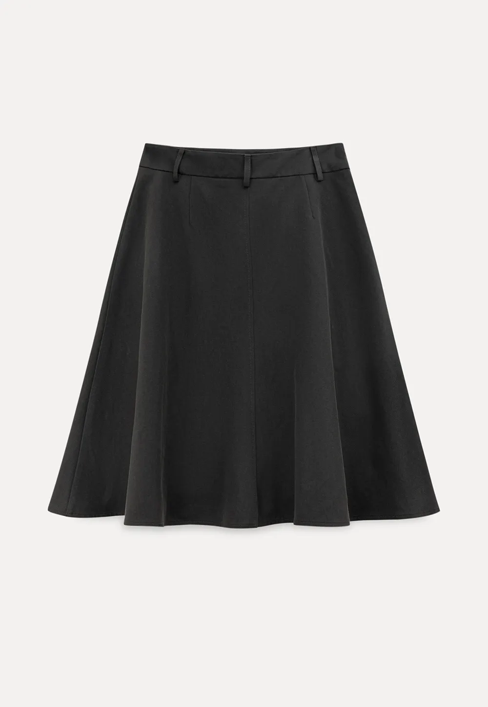 Pleated A-line Skirt with Waistband