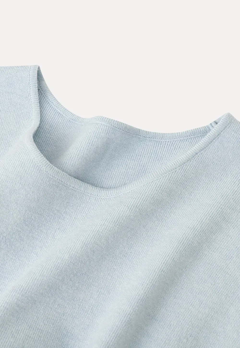 Lightweight Knit Top with Asymmetrical Hem