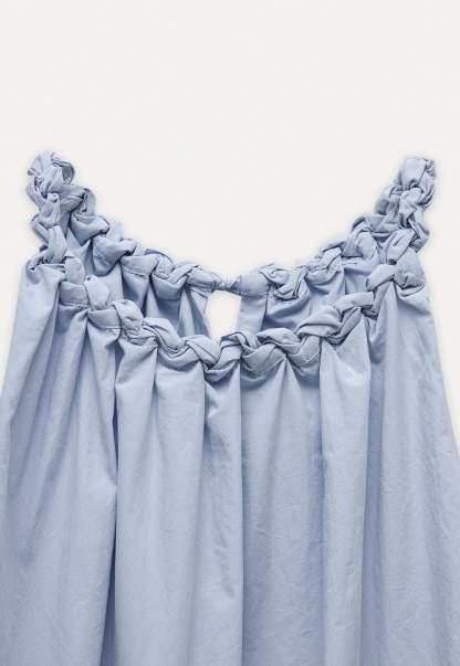 Braided Strap Bubble Top