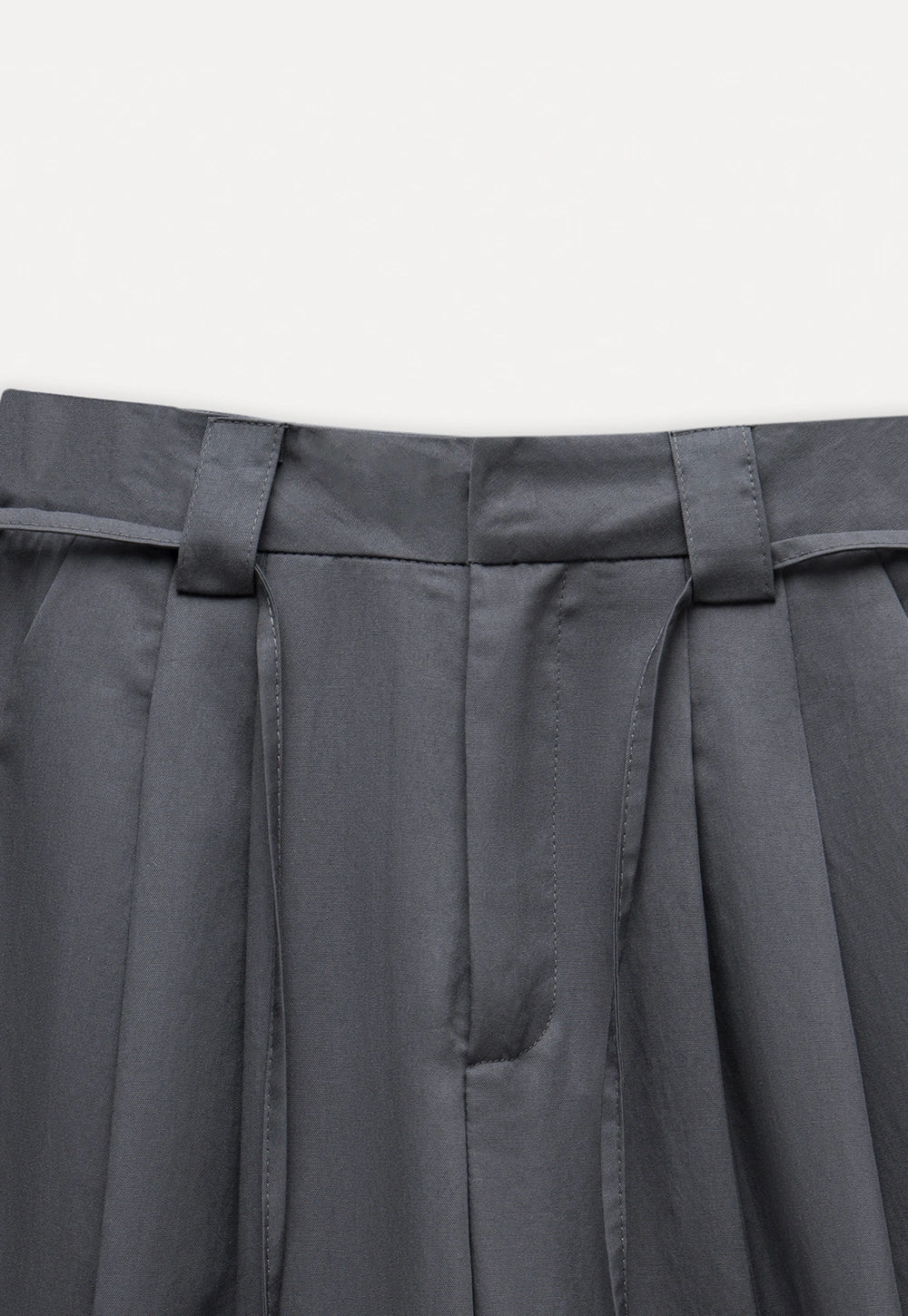 Wide-Leg Pleated Pants