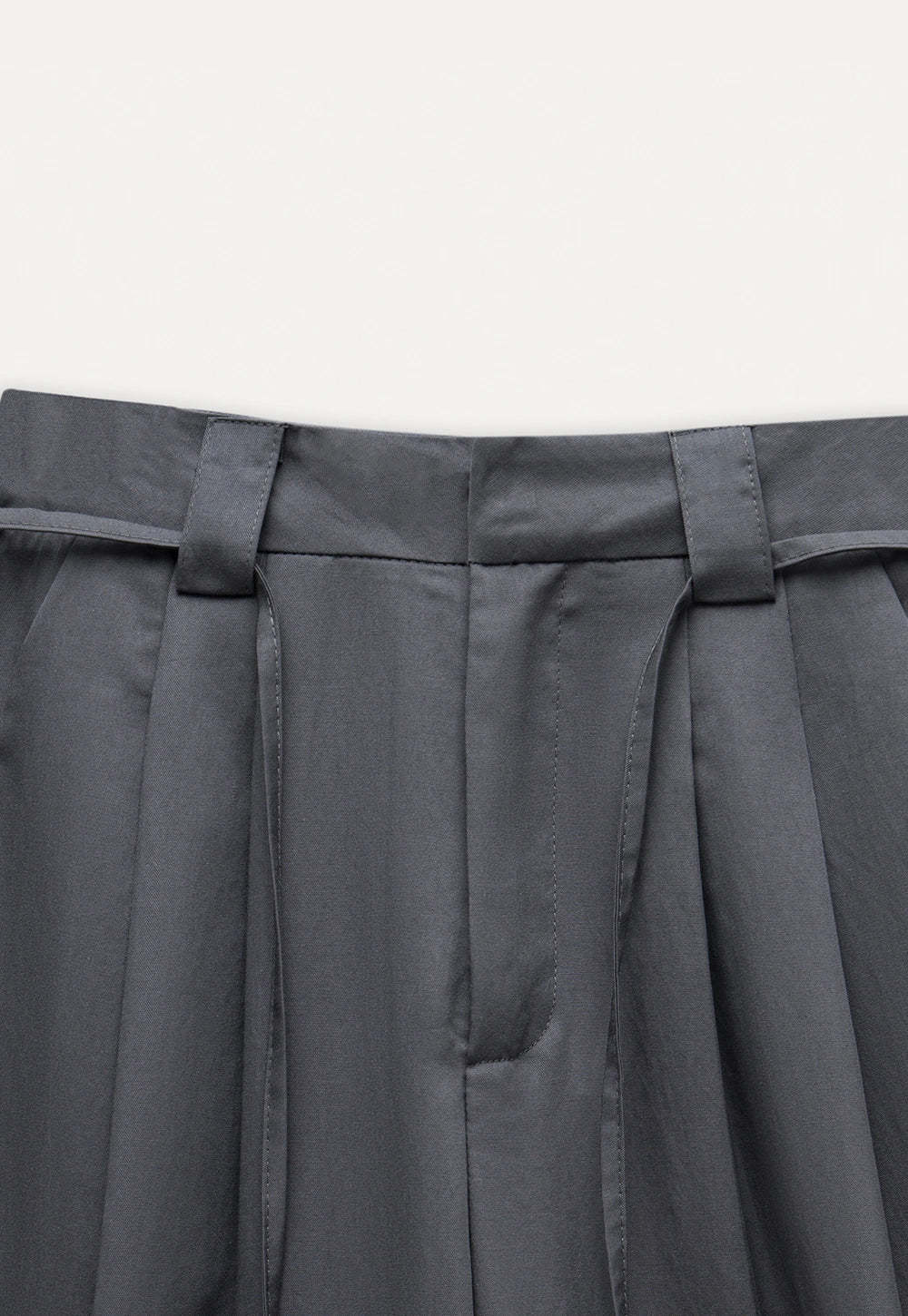 Wide-Leg Pleated Pants