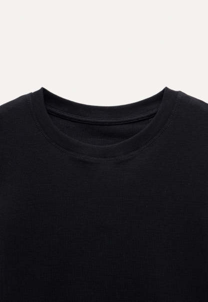Lace Trim Fitted T-Shirt