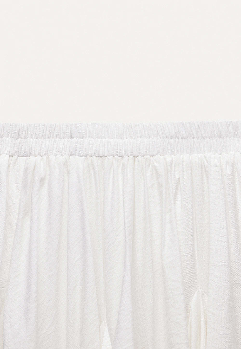 White Flowy A-line Skirt