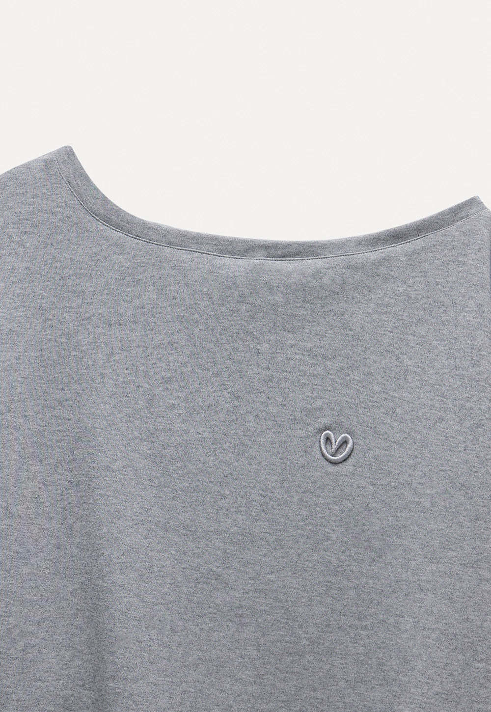 Off-Shoulder Tee with Heart Detail