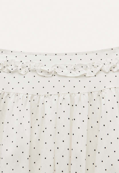 Women's Polka Dot Ruffle Skirt